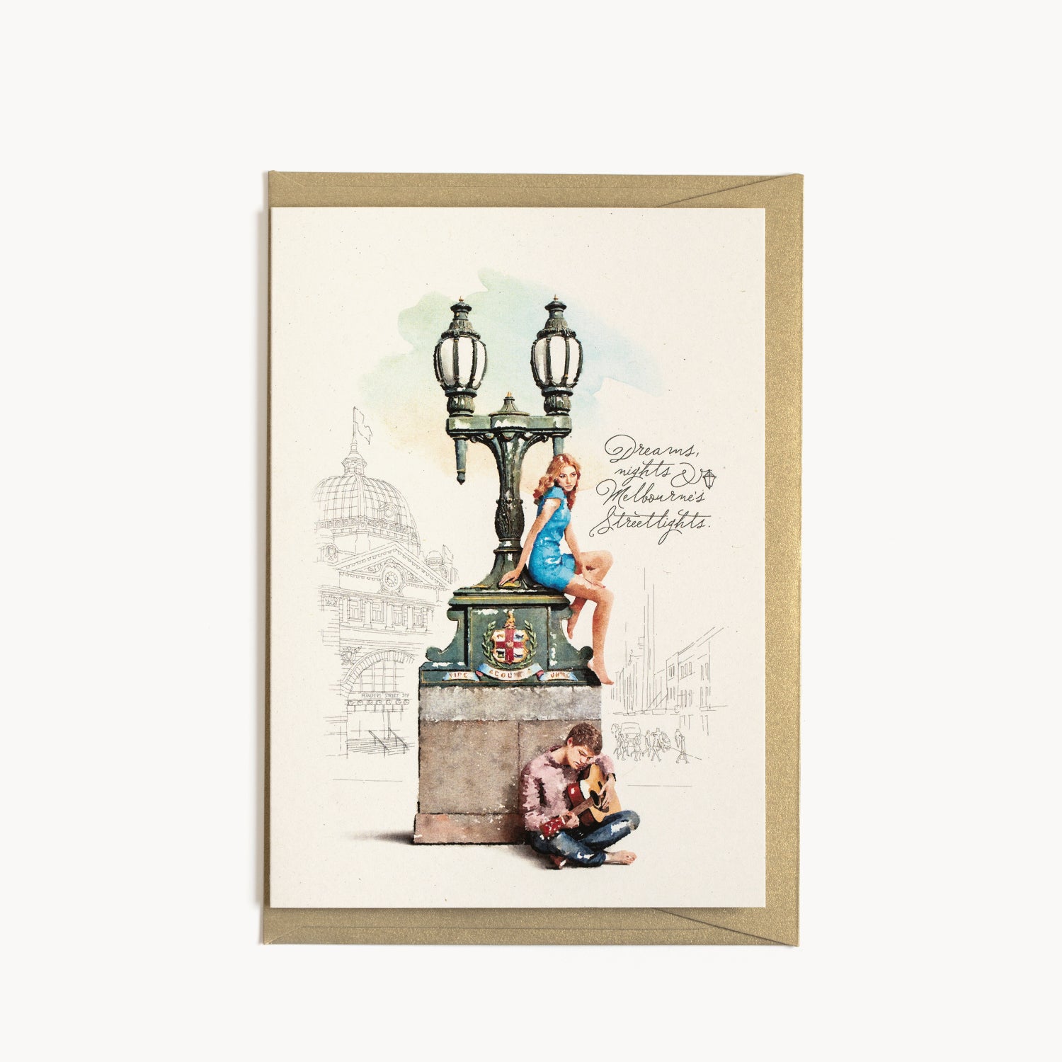 'Melbourne's Streetlights' Greeting Cards
