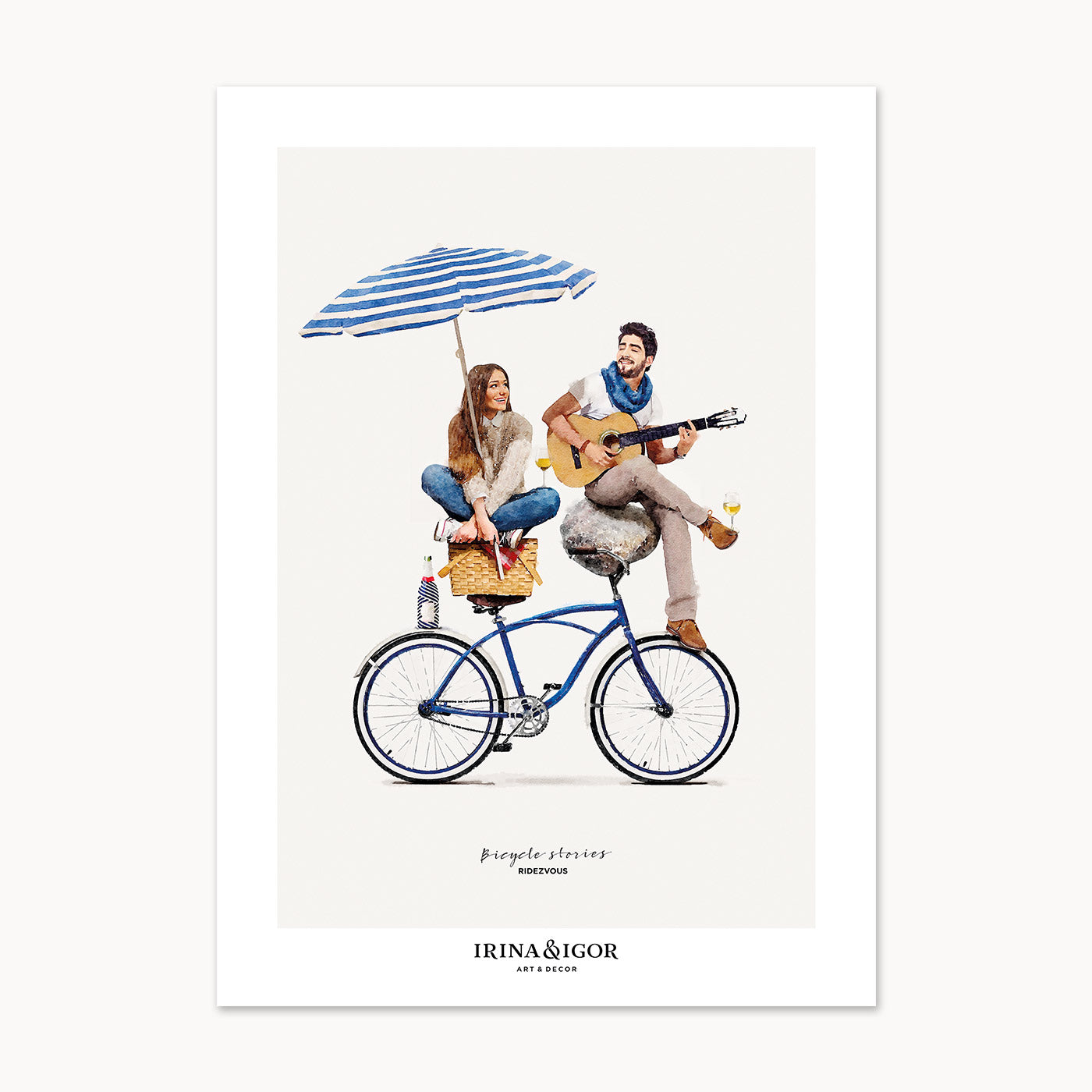 Postcard Bundle 'Bicycle Stories'. Full Set of 7