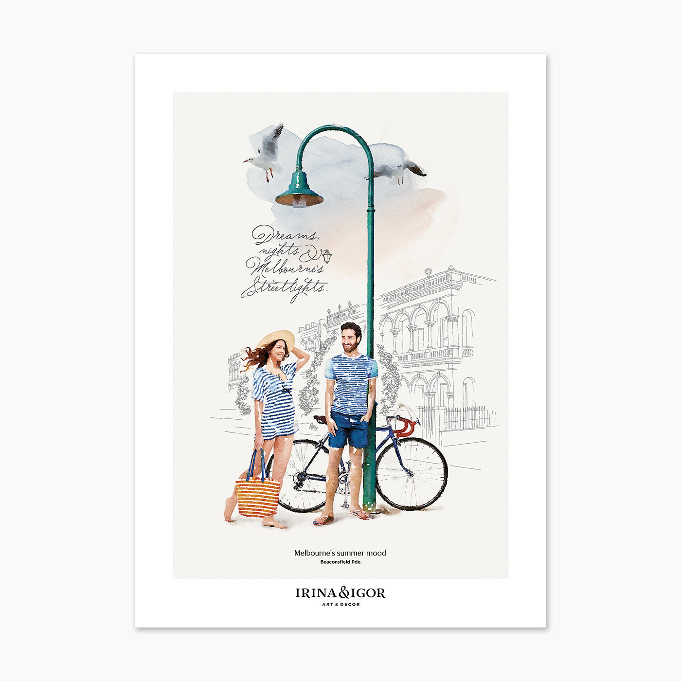 Postcard Bundle 'Melbourne's Streetlights' #01. Set of 10