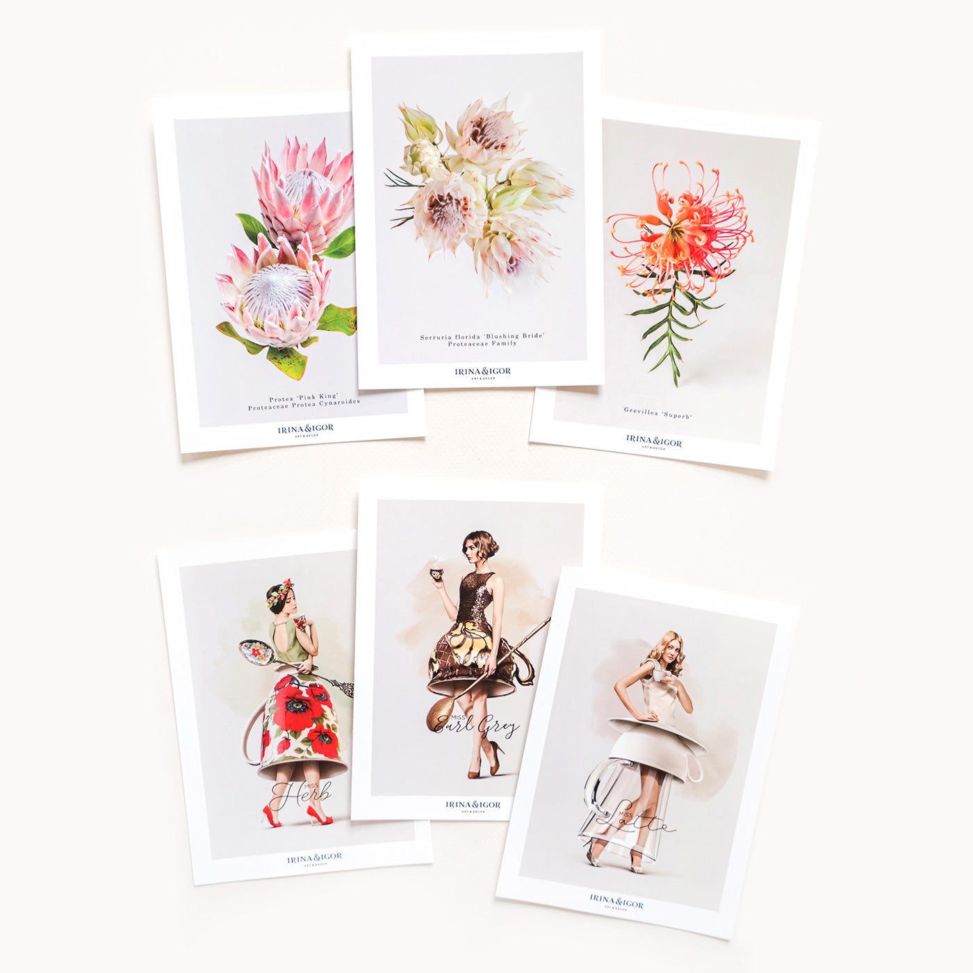 Postcard Bundle 'Mix #01'. Set of 6